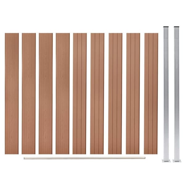 vidaXL havehegn 180 x 187 cm WPC brun