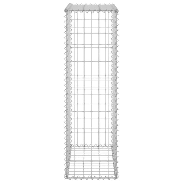 vidaXL gabionvæg med dæksler 60x30x100 cm galvaniseret stål