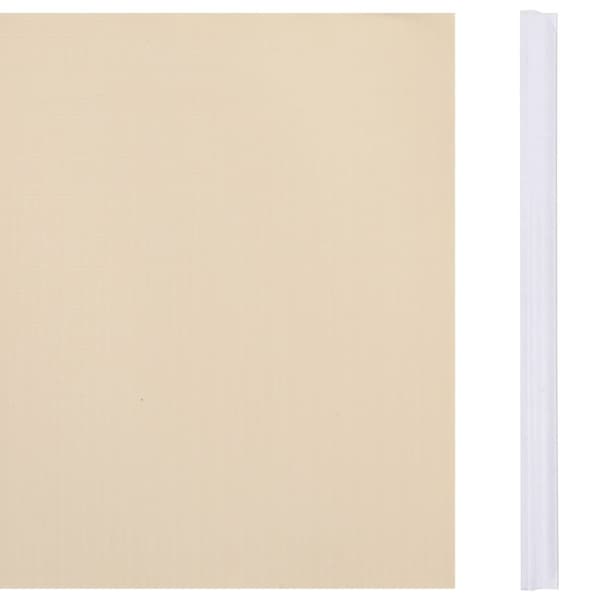 vidaXL haveskærm 35x0,19 m PVC cremefarvet