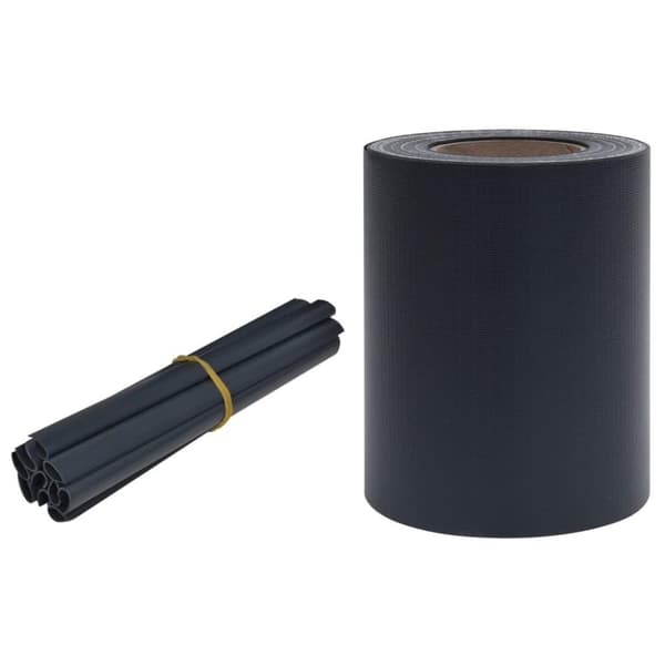 vidaXL haveskærm 35x0,19 m PVC mat mørkegrå