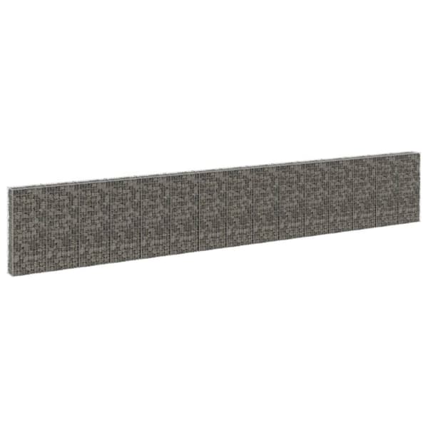 vidaXL Gabion-kivikori kansilla galvanoitu teräs 900x30x150 cm