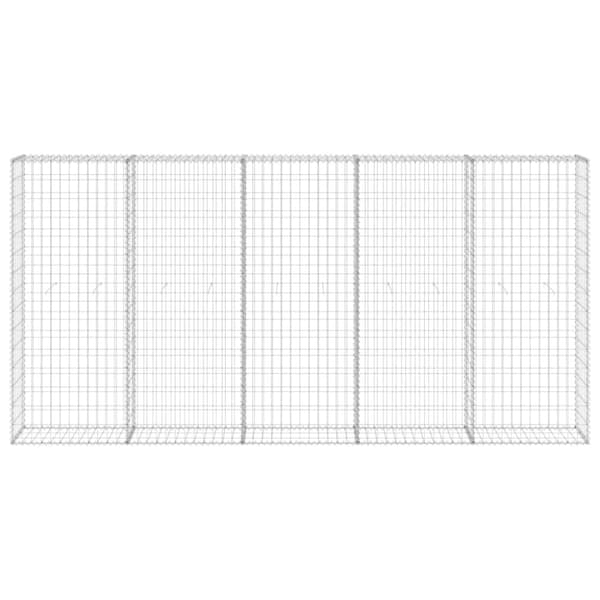 vidaXL Gabionmur galvaniserat stål 300x30x150 cm