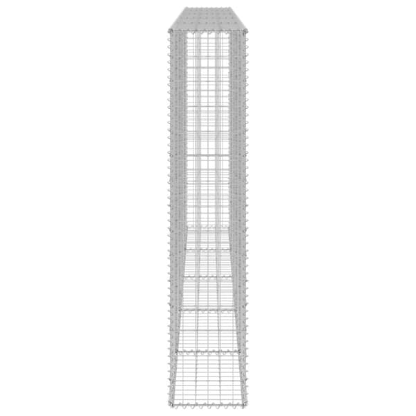 vidaXL Gabionmur galvaniserat stål 300x30x150 cm