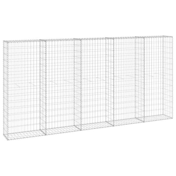vidaXL Gabionmur galvaniserat stål 300x30x150 cm