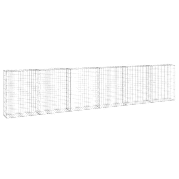 vidaXL Gabion-kivikori kansilla galvanoitu teräs 300x30x100 cm