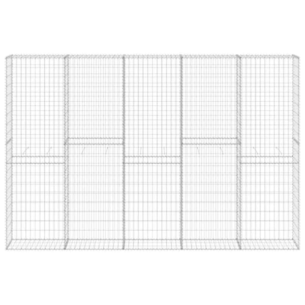 vidaXL Gabion-kivikori kansilla galvanoitu teräs 300x30x200 cm