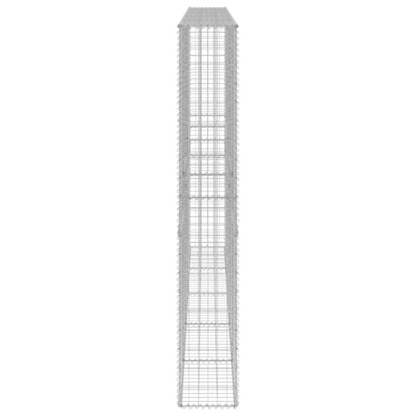 vidaXL Gabion-kivikori kansilla galvanoitu teräs 300x30x200 cm