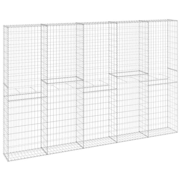 vidaXL Gabion-kivikori kansilla galvanoitu teräs 300x30x200 cm