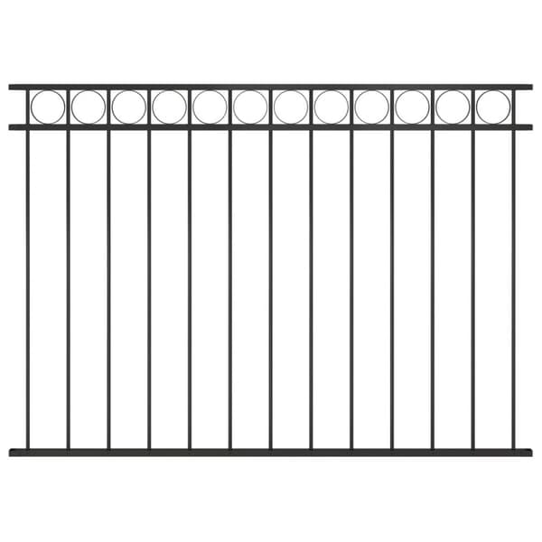 vidaXL hegnspanel 1,7x1,2 m stål sort
