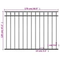Miniatyrbilde 4 av 4: vidaXL Gjerdepanel stål 1,7x1,2 m svart