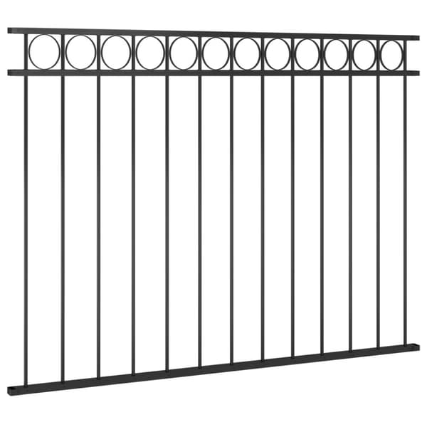 vidaXL Gjerdepanel stål 1,7x1,2 m svart