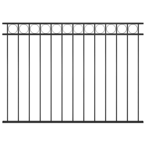 vidaXL Gjerdepanel stål 1,7x1,2 m svart