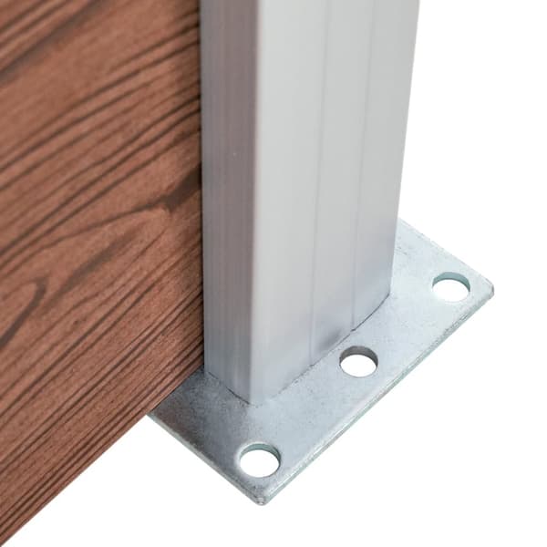 vidaXL Gjerdepanel WPC 95x(105-180) cm brun
