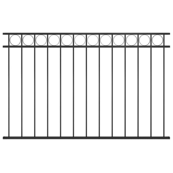 vidaXL hegnspanel 1,7x1 m stål sort