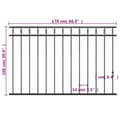 Miniatyrbilde 4 av 4: vidaXL Gjerdepanel stål 1,7x1 m svart