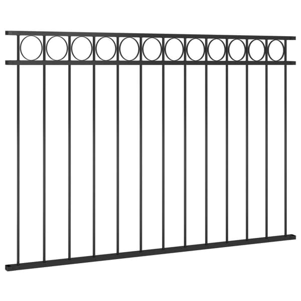 vidaXL Gjerdepanel stål 1,7x1 m svart