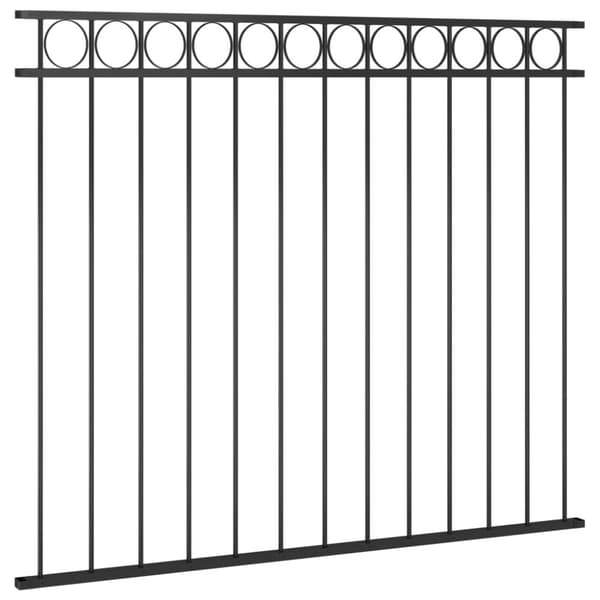 vidaXL Gjerdepanel stål 1,7x1,5 m svart