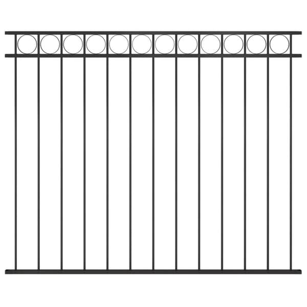 vidaXL Gjerdepanel stål 1,7x1,5 m svart
