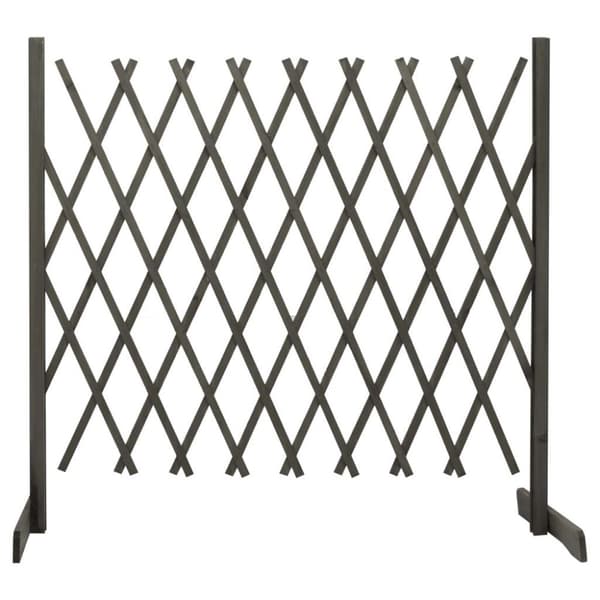 vidaXL Puutarhan säleikköaita harmaa 180x100 cm täysi kuusi