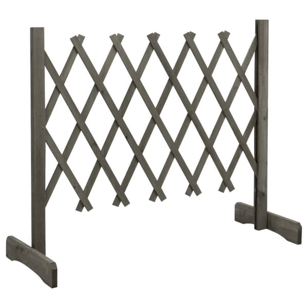 vidaXL Puutarhan säleikköaita harmaa 120x60 cm täysi kuusi