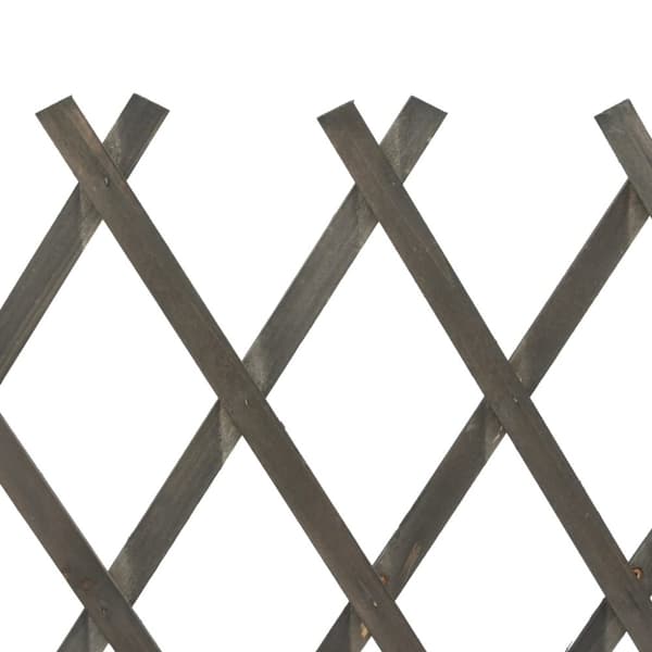 vidaXL espalier til haven 120x90 cm massivt fyrretræ grå