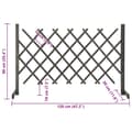 Miniatyrbillede 7 af 7: vidaXL espalier til haven 120x90 cm massivt fyrretræ grå