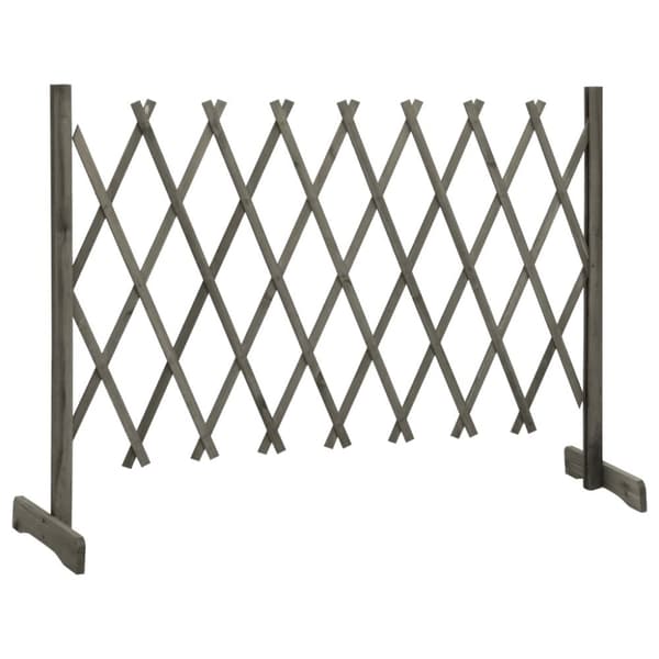 vidaXL espalier til haven 150x80 cm massivt fyrretræ grå
