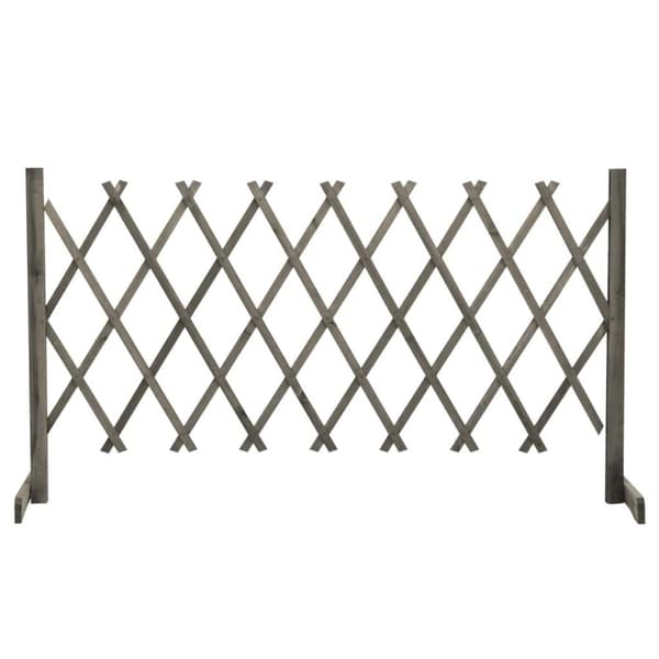 vidaXL espalier til haven 150x80 cm massivt fyrretræ grå