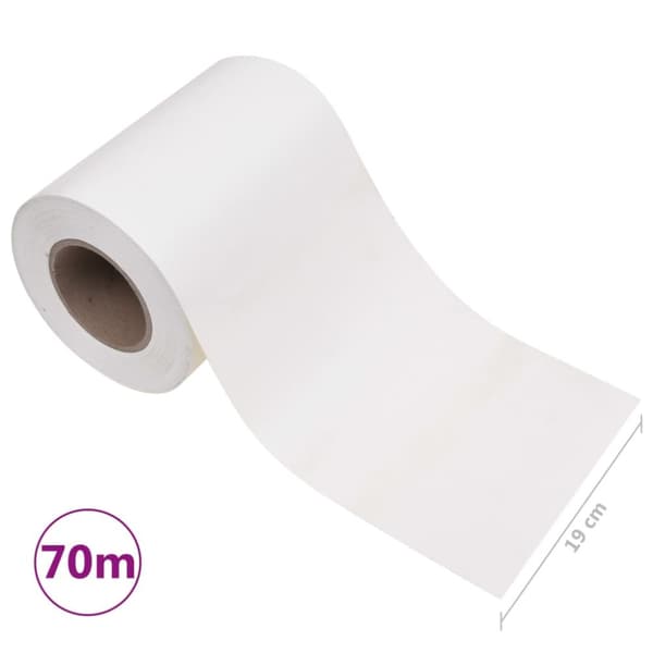 vidaXL Puutarhan yksityisyyden suoja PVC 70x0,19 m valkoinen