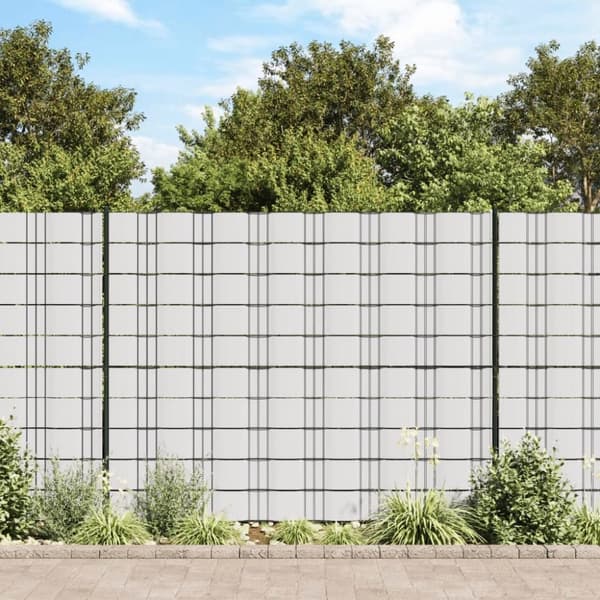 vidaXL Puutarhan yksityisyyden suoja PVC 70x0,19 m valkoinen