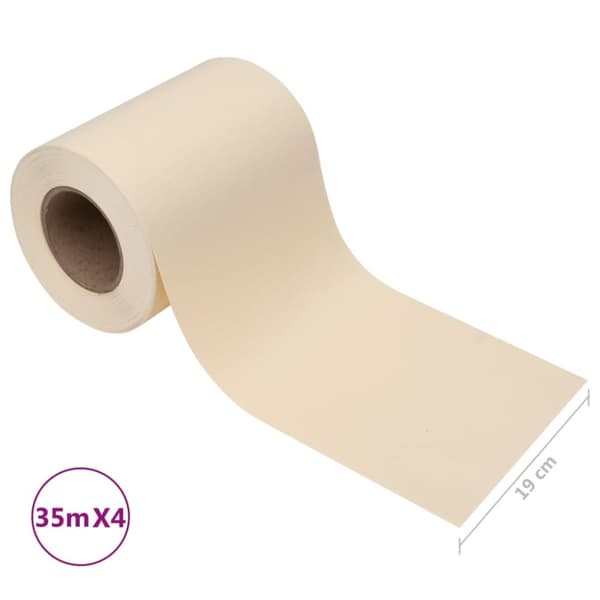vidaXL haveskærm 35x0,19 m 4 stk. PVC cremefarvet