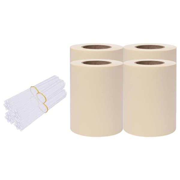 vidaXL haveskærm 35x0,19 m 4 stk. PVC cremefarvet