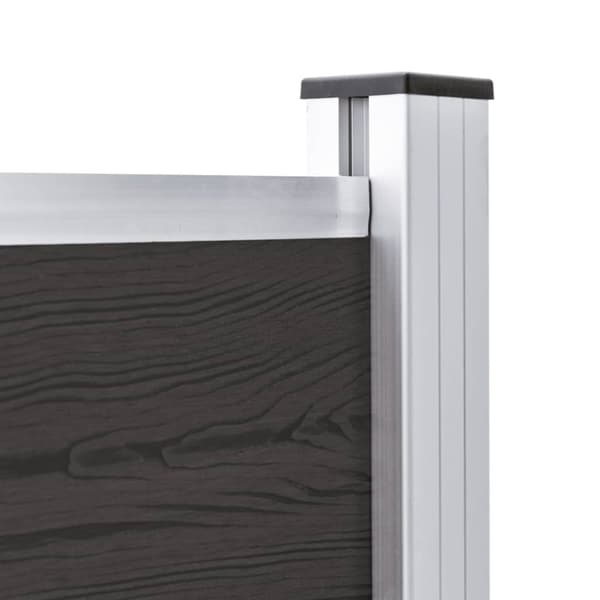 vidaXL Gjerdepanel WPC 175x105 cm svart