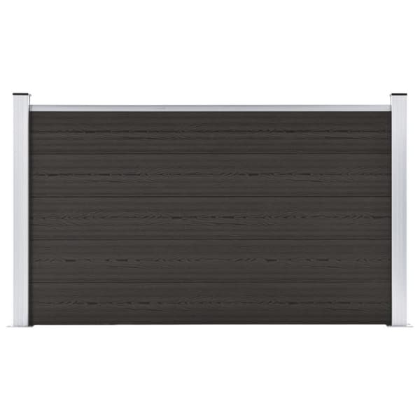 vidaXL Gjerdepanel WPC 180x105 cm svart