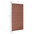 Miniatyrbilde 9 av 9: vidaXL Gjerdepanel WPC 95x186 cm brun