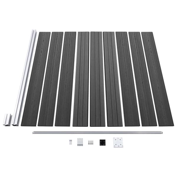 vidaXL Gjerdepanelsett WPC 1045x186 cm svart