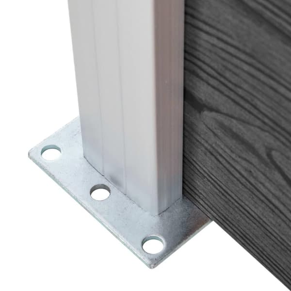 vidaXL Gjerdepanelsett WPC 1045x186 cm svart