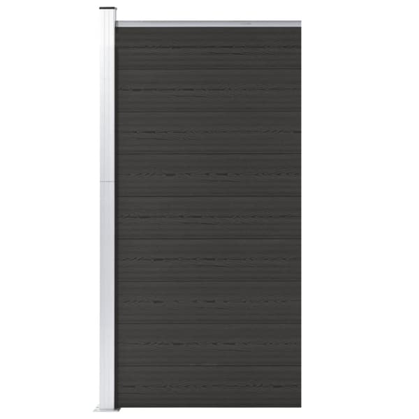 vidaXL Gjerdepanel WPC 95x186 cm svart