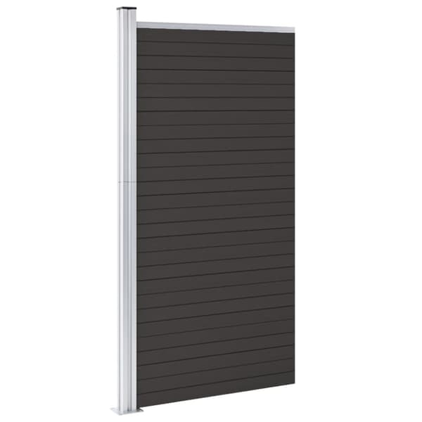 vidaXL Gjerdepanel WPC 95x186 cm svart