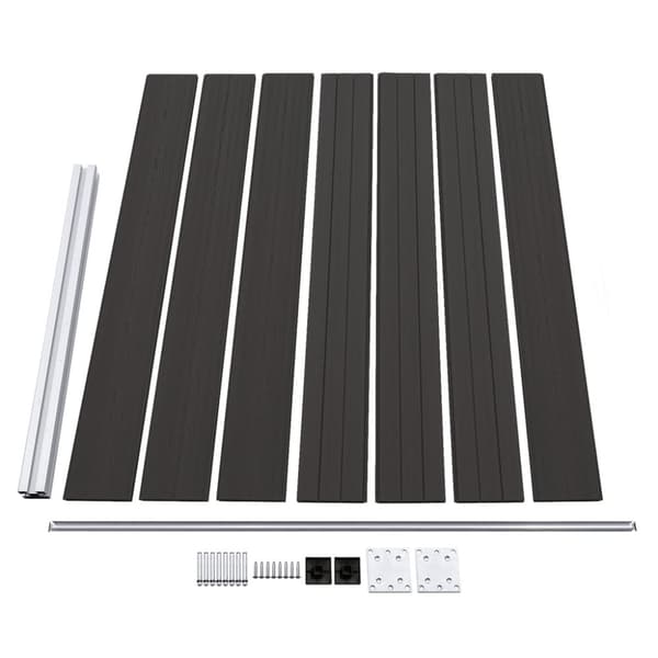 vidaXL Staketpanel WPC 175x146 cm svart