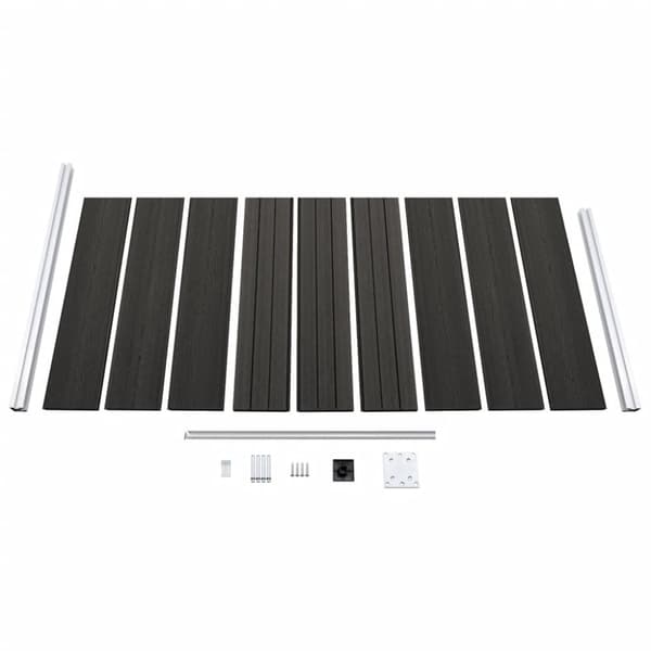 vidaXL Gjerdepanel WPC 95x186 cm grå