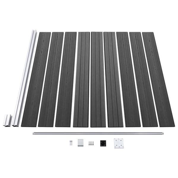 vidaXL Gjerdepanelsett WPC 353x186 cm svart