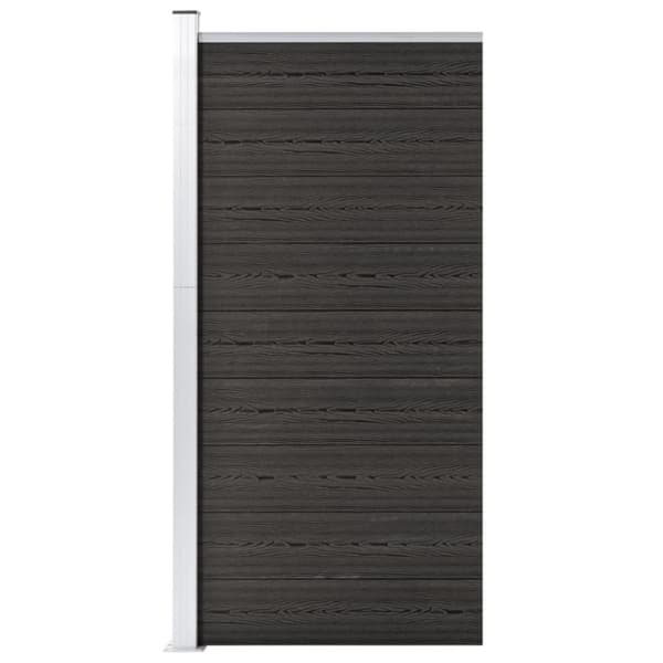 vidaXL hegnspanel 95x186 cm WPC grå