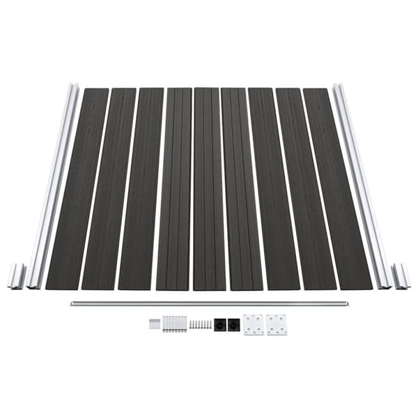 vidaXL hegnspanel 180x186 cm WPC sort