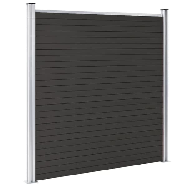 vidaXL hegnspanel 180x186 cm WPC sort