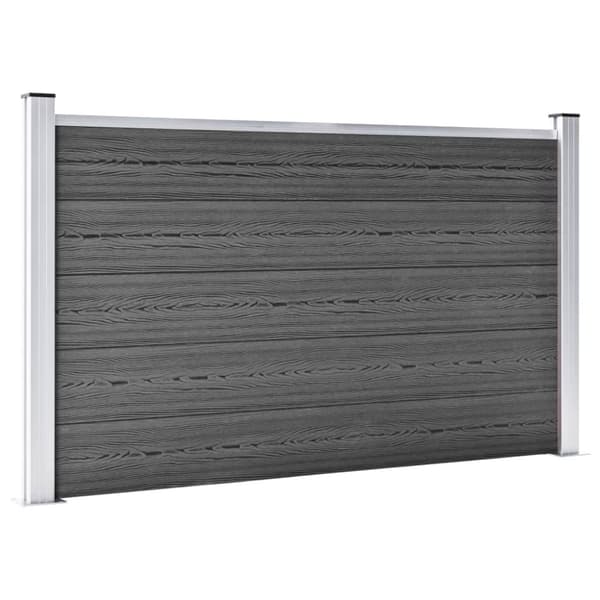 vidaXL Gjerdepanel WPC 872x105 cm svart