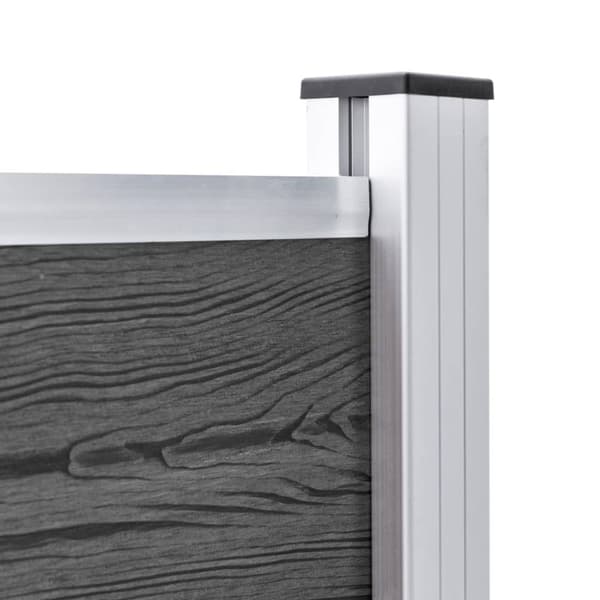 vidaXL Gjerdepanel WPC 872x105 cm svart