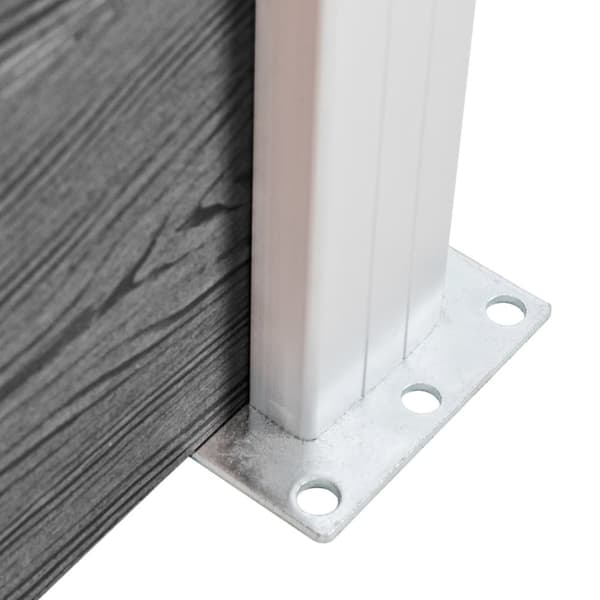 vidaXL Gjerdepanel WPC 872x105 cm svart