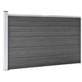 Miniatyrbilde 4 av 10: vidaXL Gjerdepanelsett WPC 526x105 cm svart