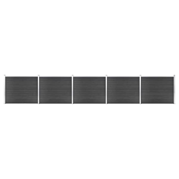 vidaXL Staketpaneler WPC 872x146 cm grå
